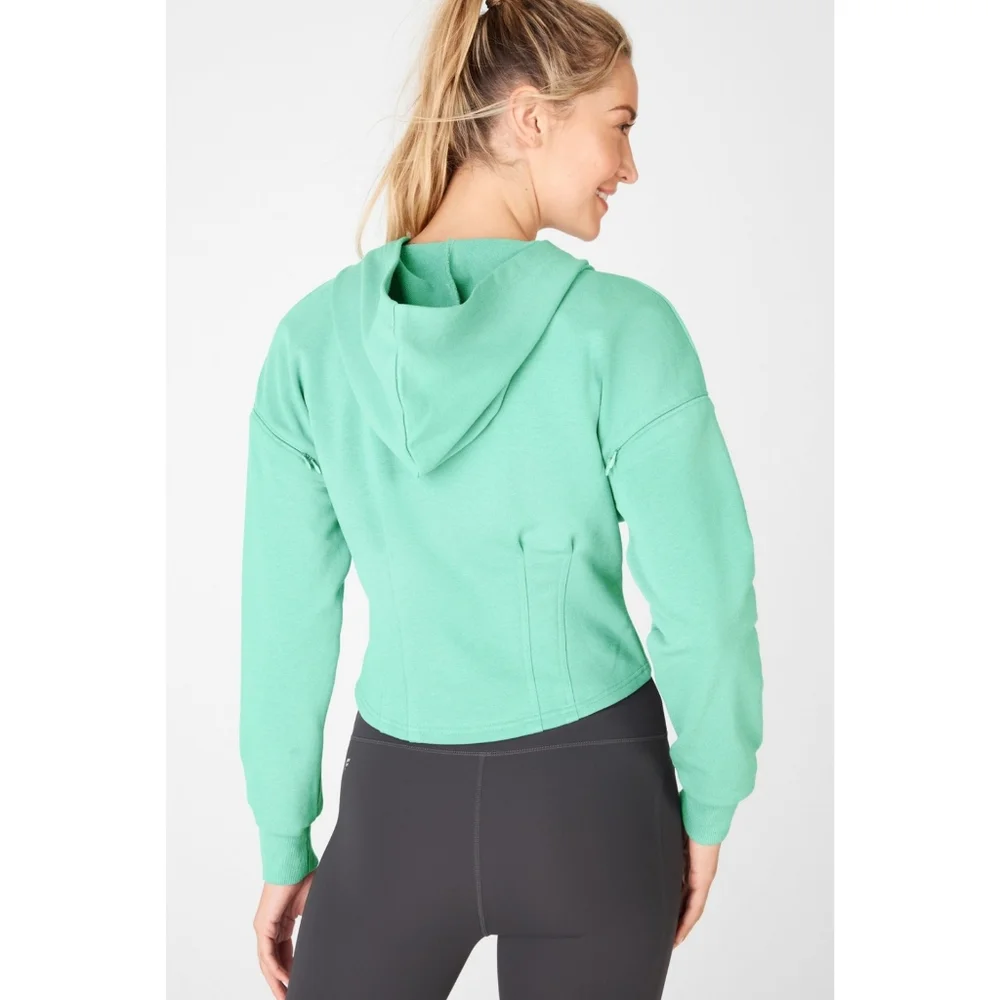 FABLETICS Dakota Green Zip-Up Hoodie - Like New! - Picture 2 of 9